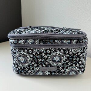Vera Bradley Iconic Brush Up Cosmetic Case in Charcoal Medallion